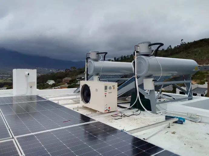 Completed heat pump installation